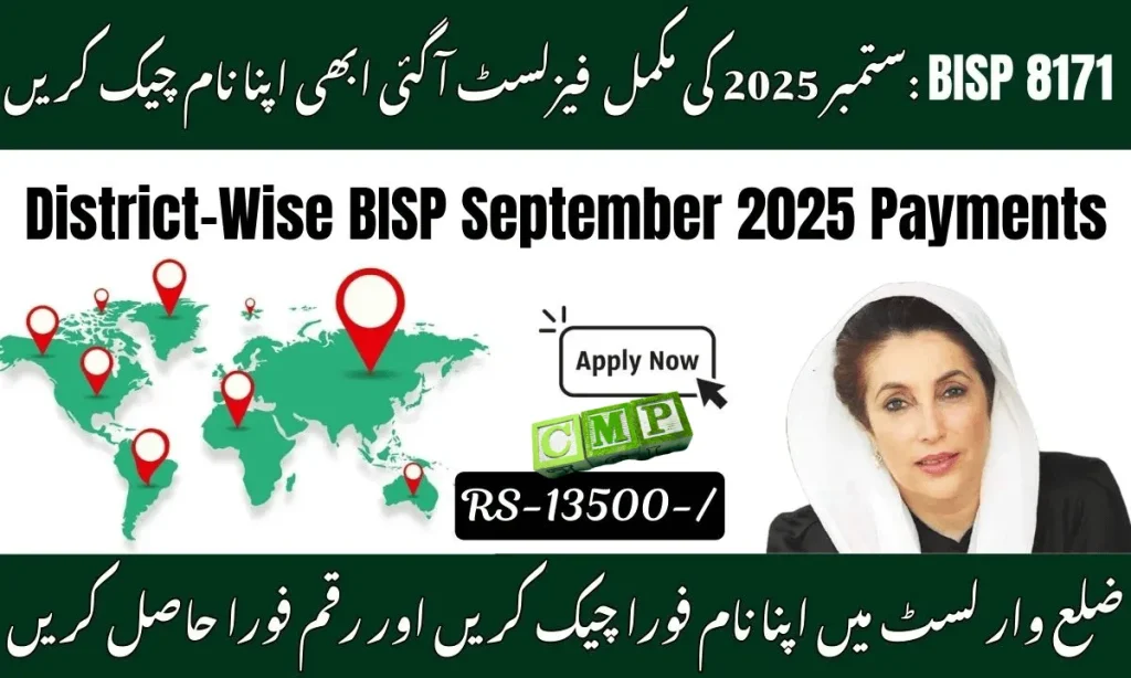 BISP 8171 District-Wise Payments